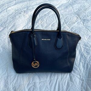 Michael Kors Navy Blue Leather Purse